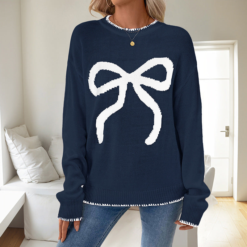 Valentine's Day Bow Loose Sweater