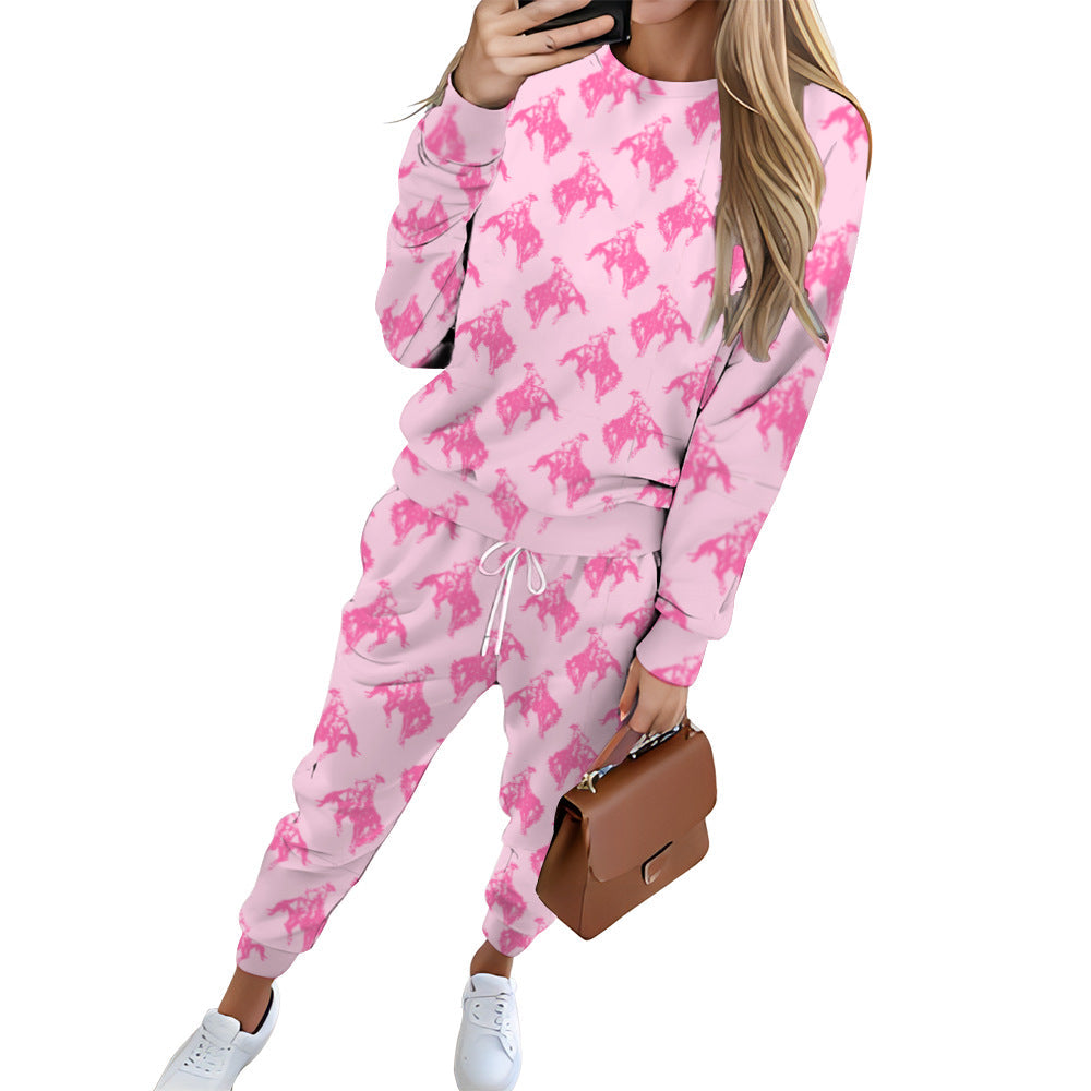Printed Sweatshirt + Sweatpants Set