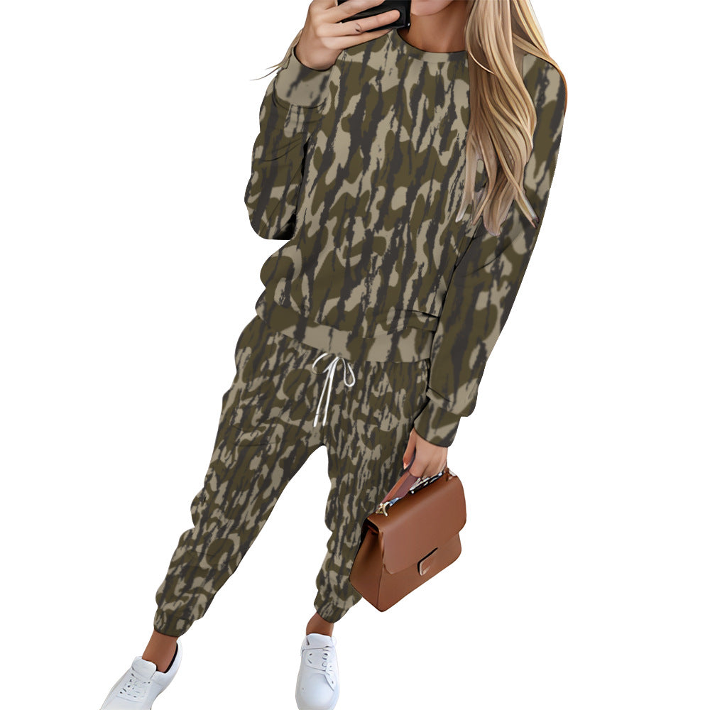Printed Sweatshirt + Sweatpants Set