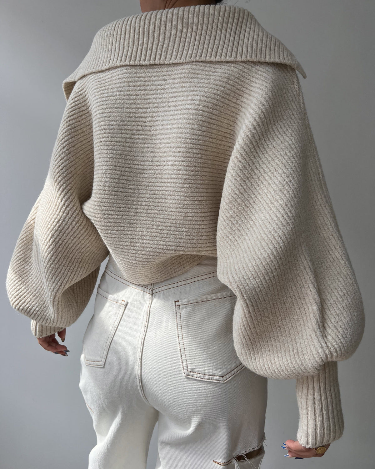 V-neck Knitted Sweater