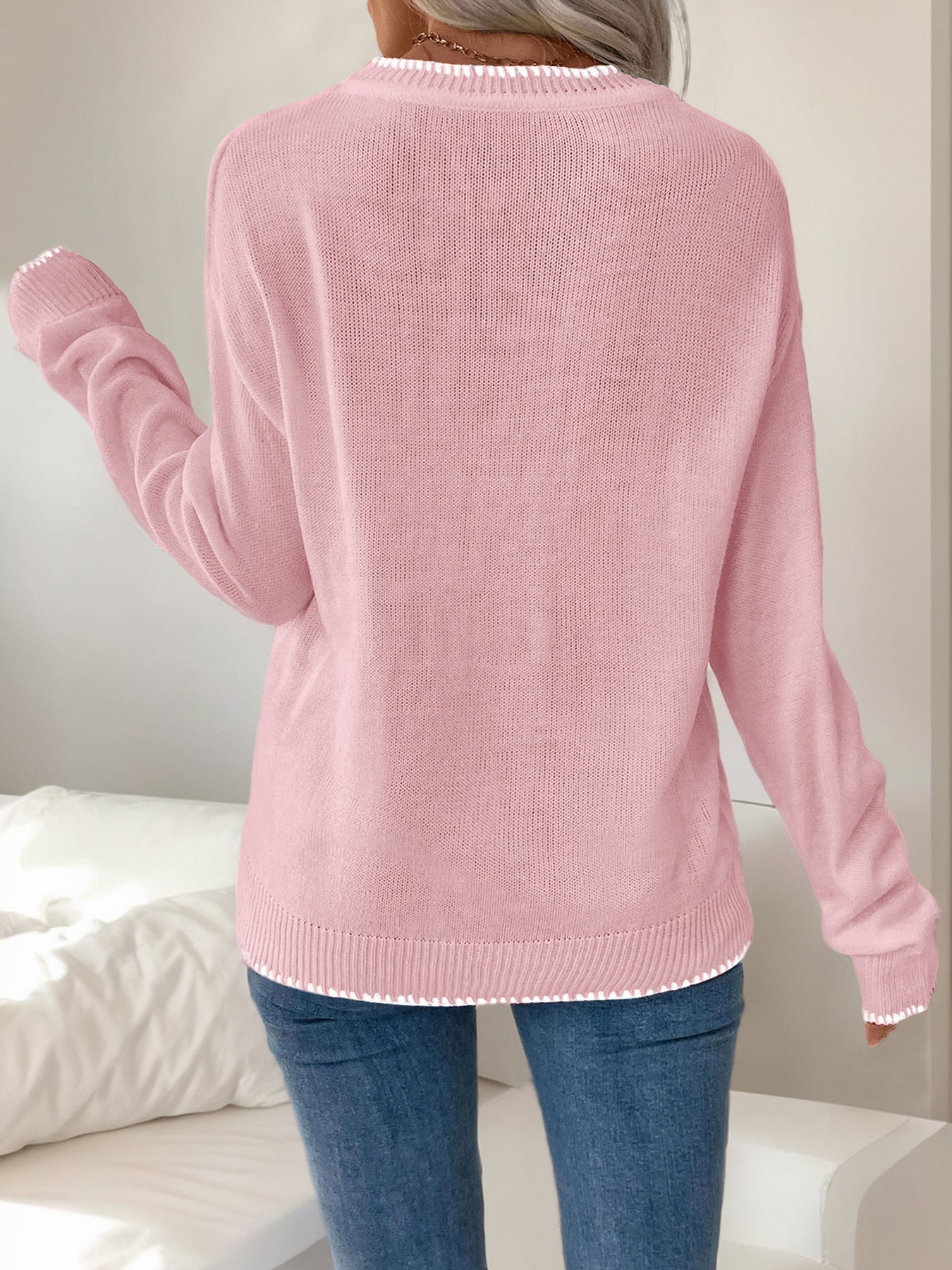 Valentine's Day Bow Loose Sweater
