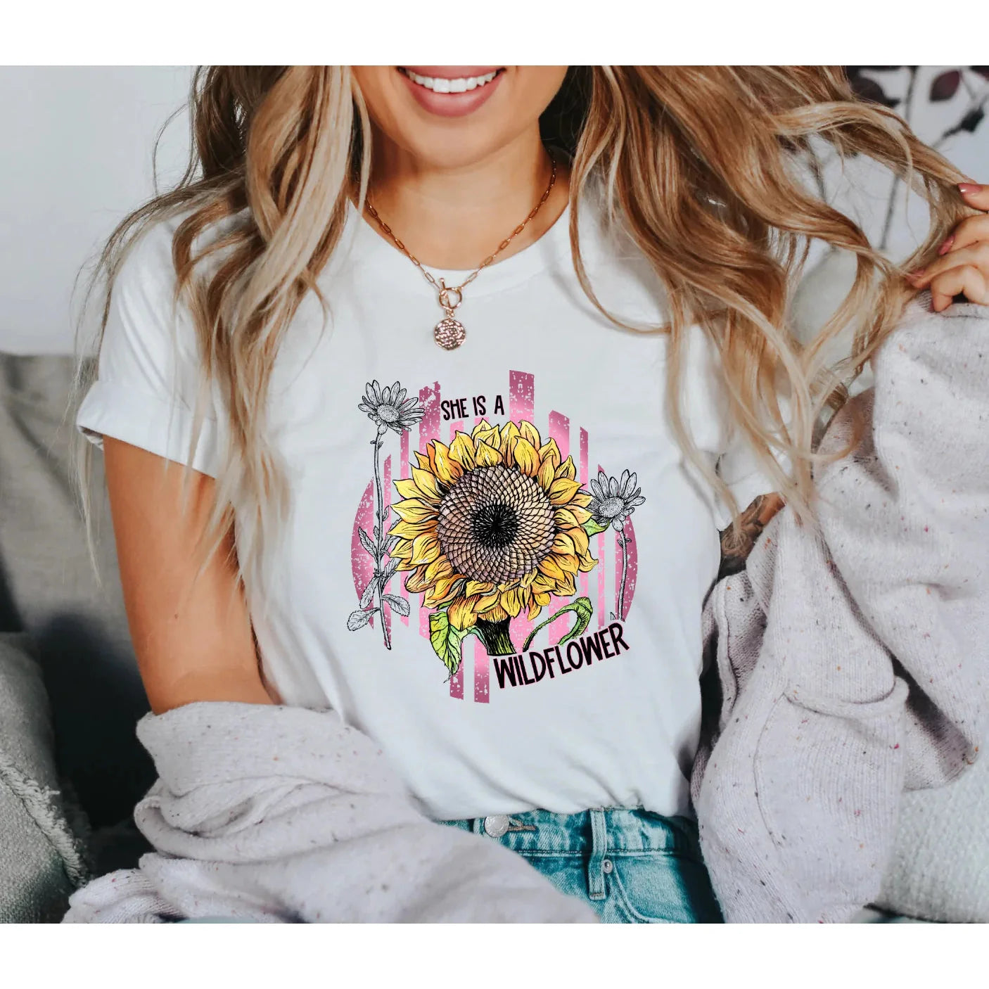 SHE'S A WILD FLOWER Graphic Tee