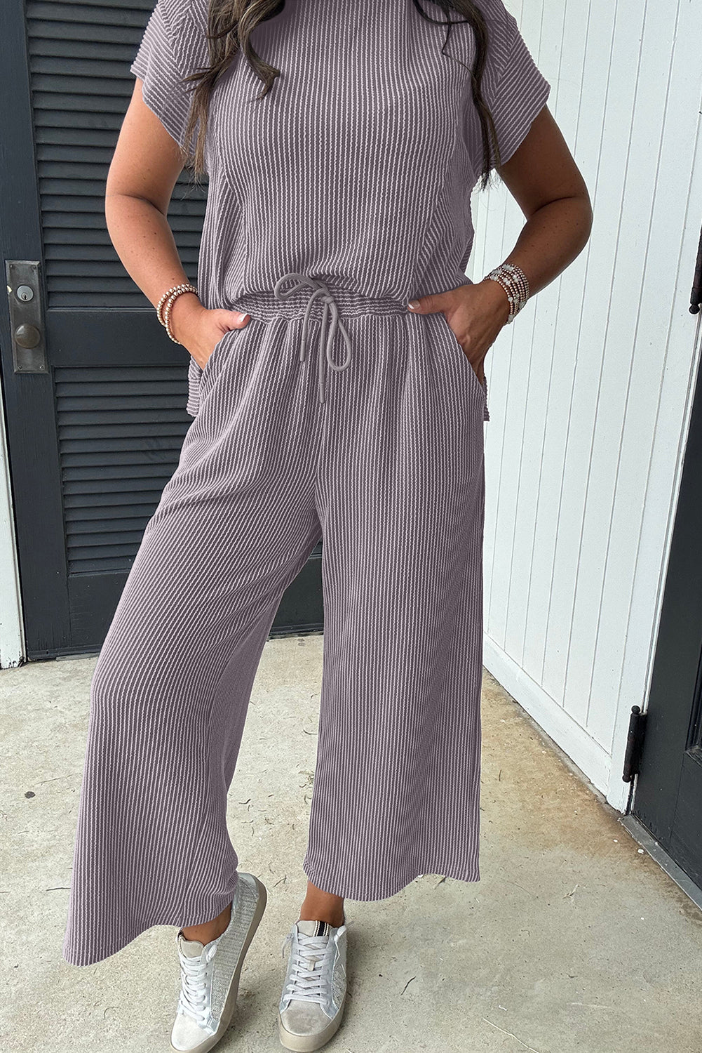 Corded Knit 2-piece Set