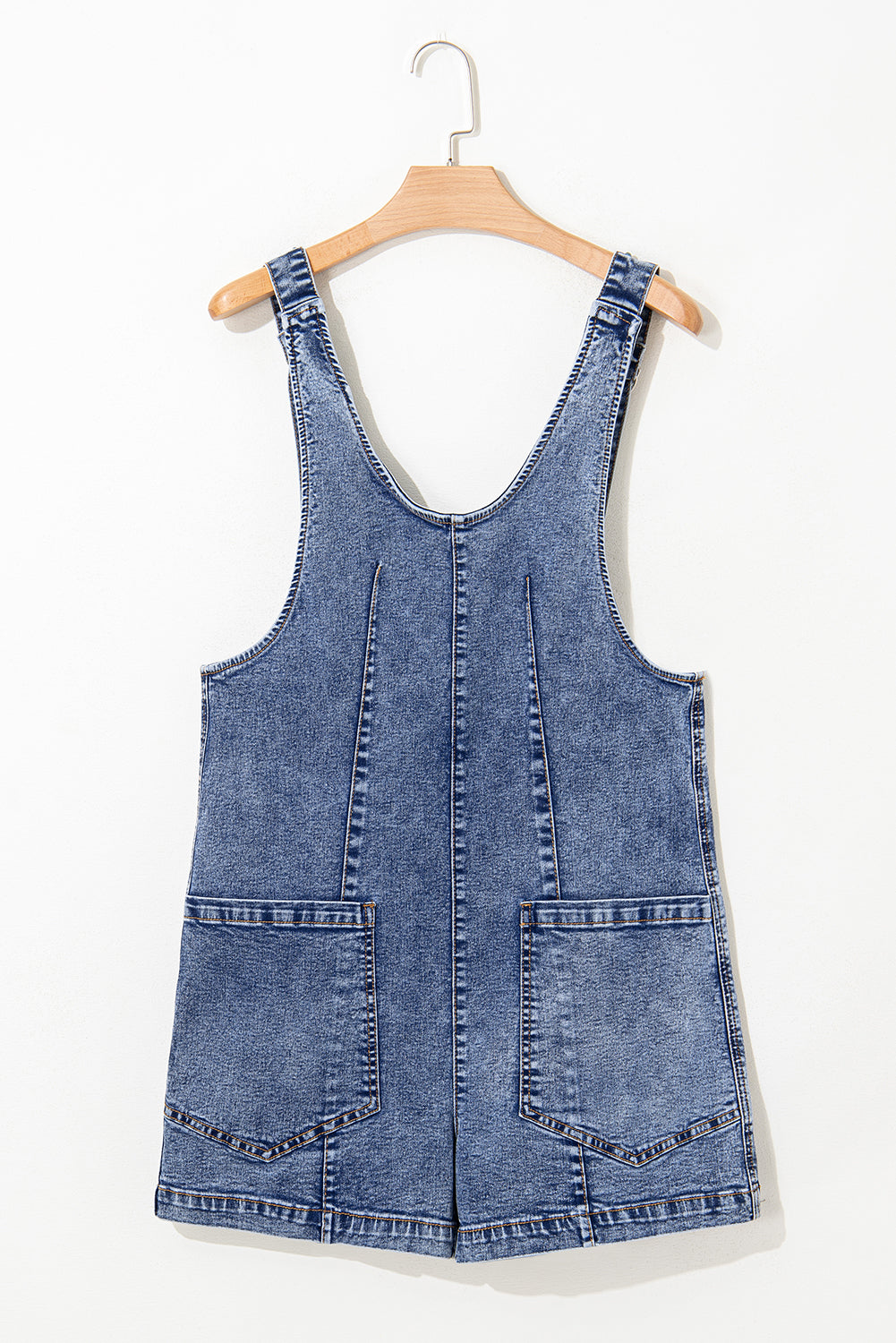 Patched Pocket Denim Romper