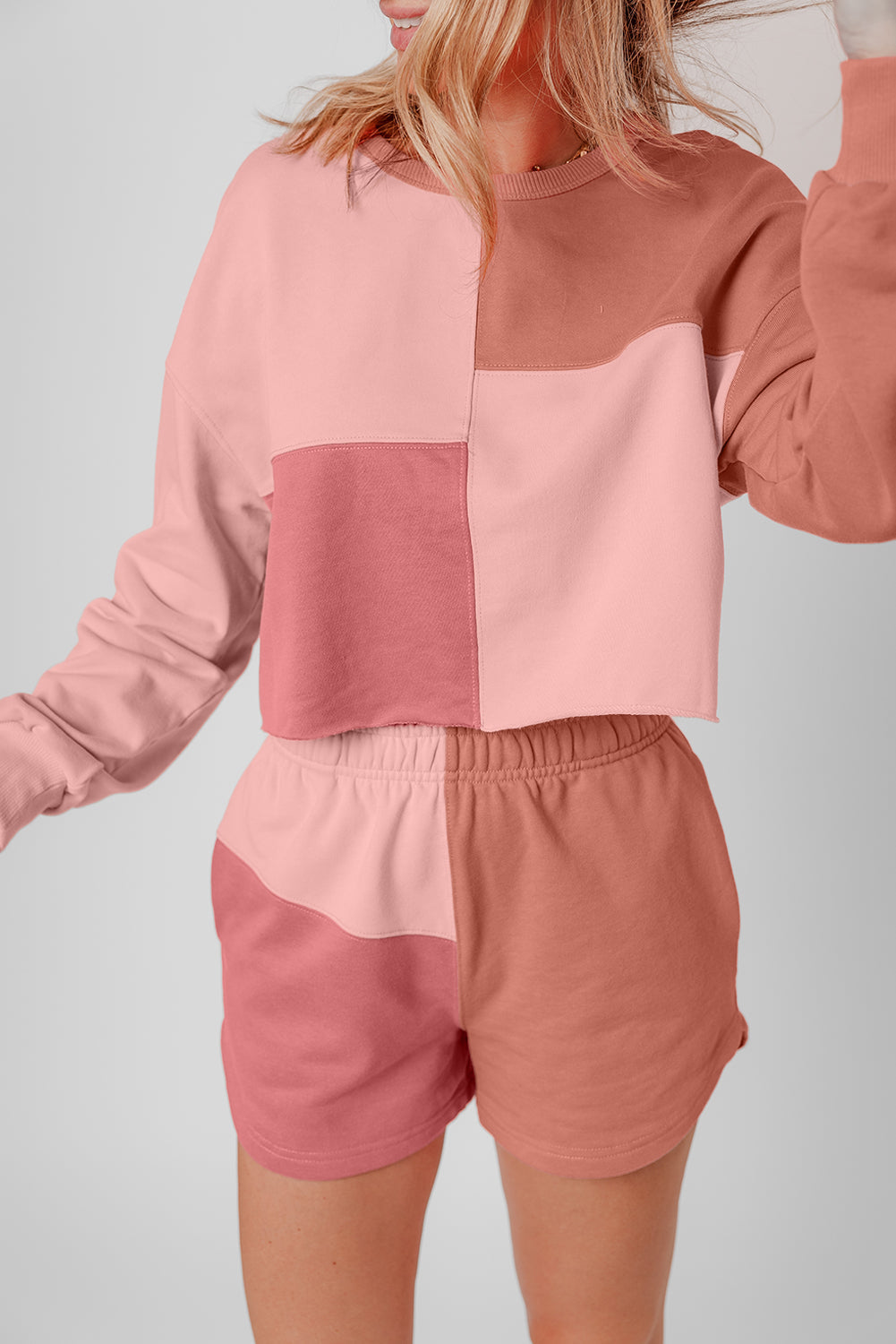 Colorblock Patchwork 2-piece Set