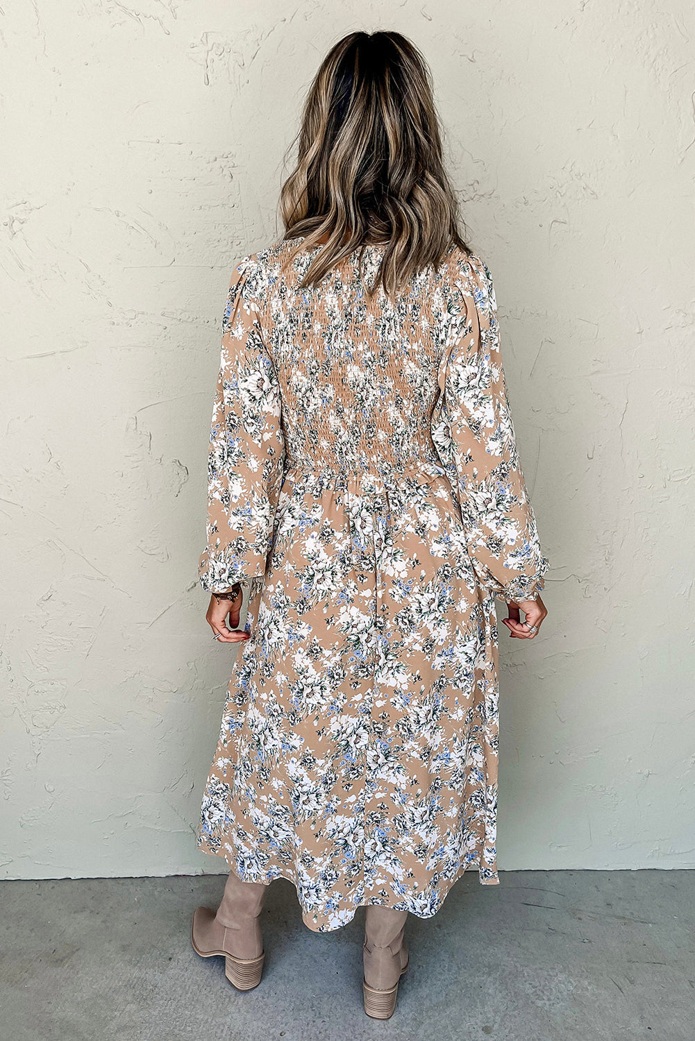 Flower Smock Maxi Dress