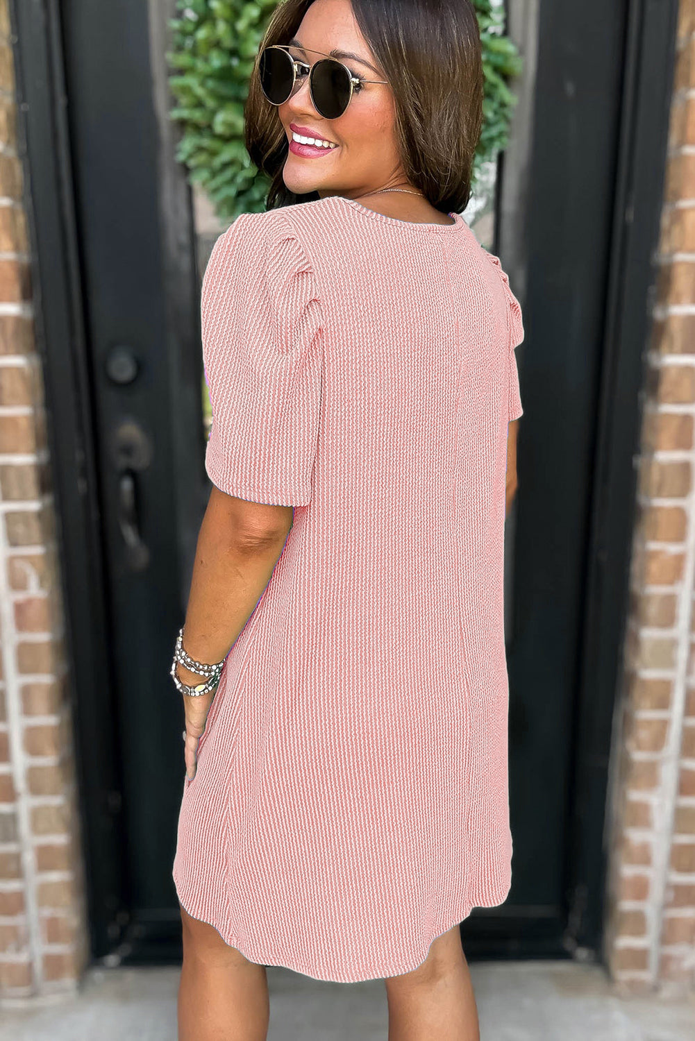 Corded Knit Mini Dress