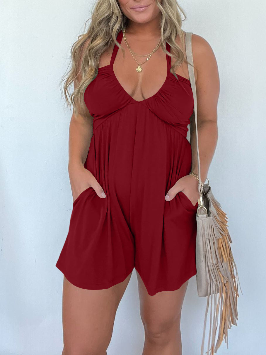 Halter Pocket Romper