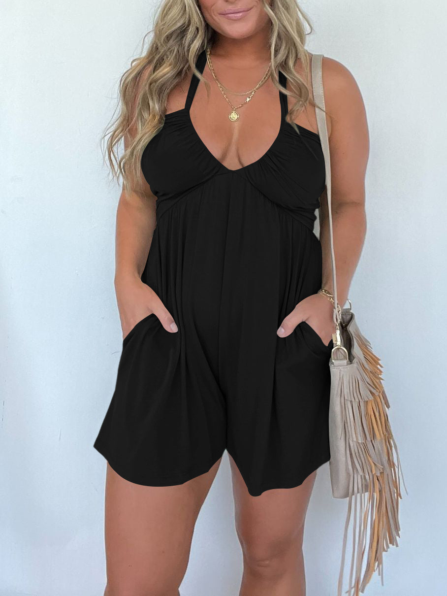 Halter Pocket Romper