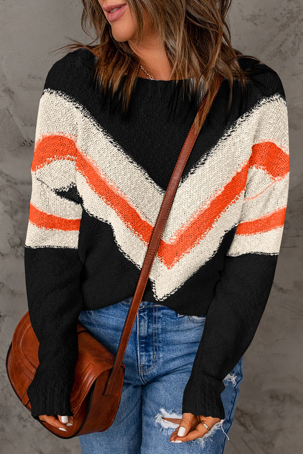 Striped Drop Shoulder Sweater