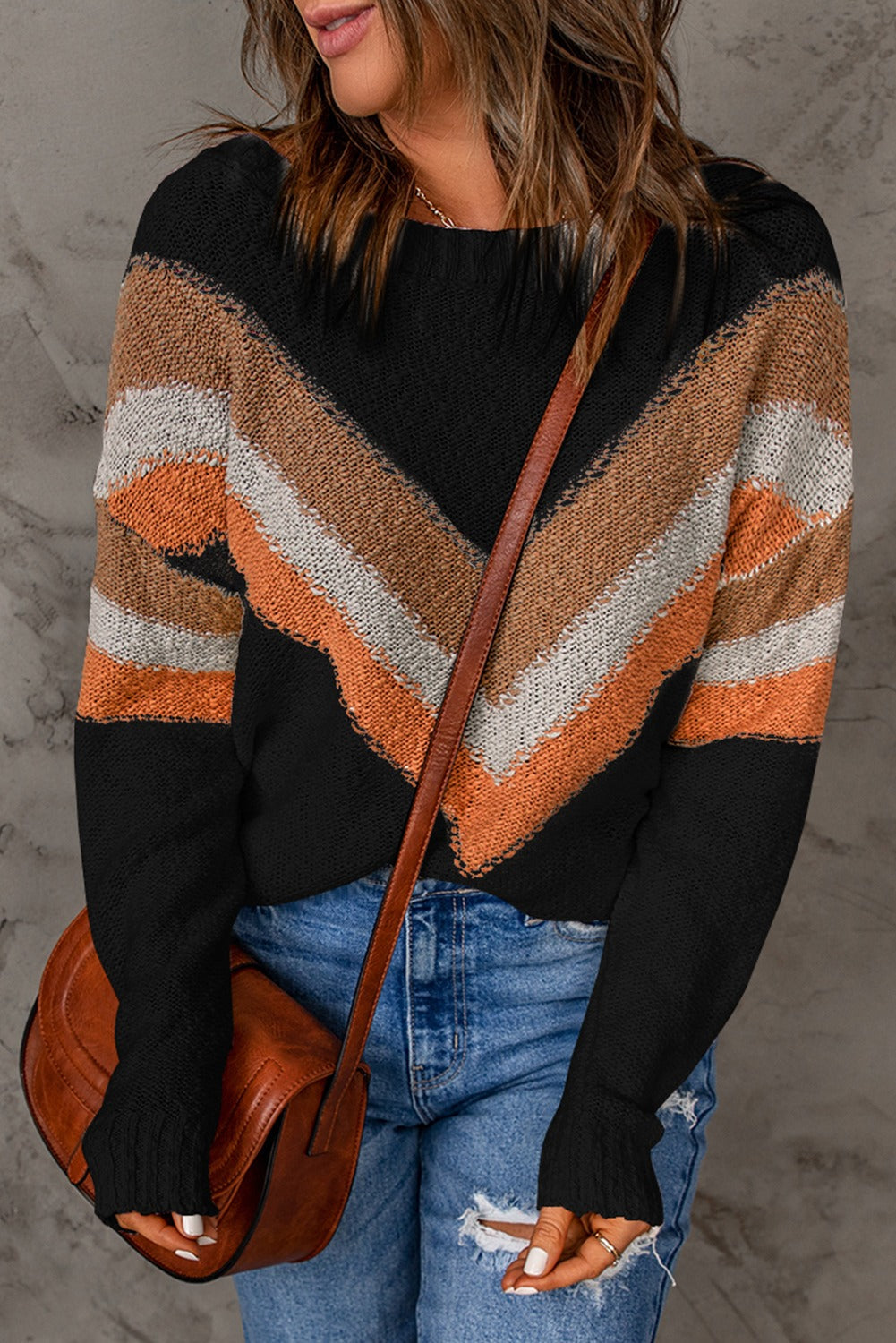 Striped Drop Shoulder Sweater