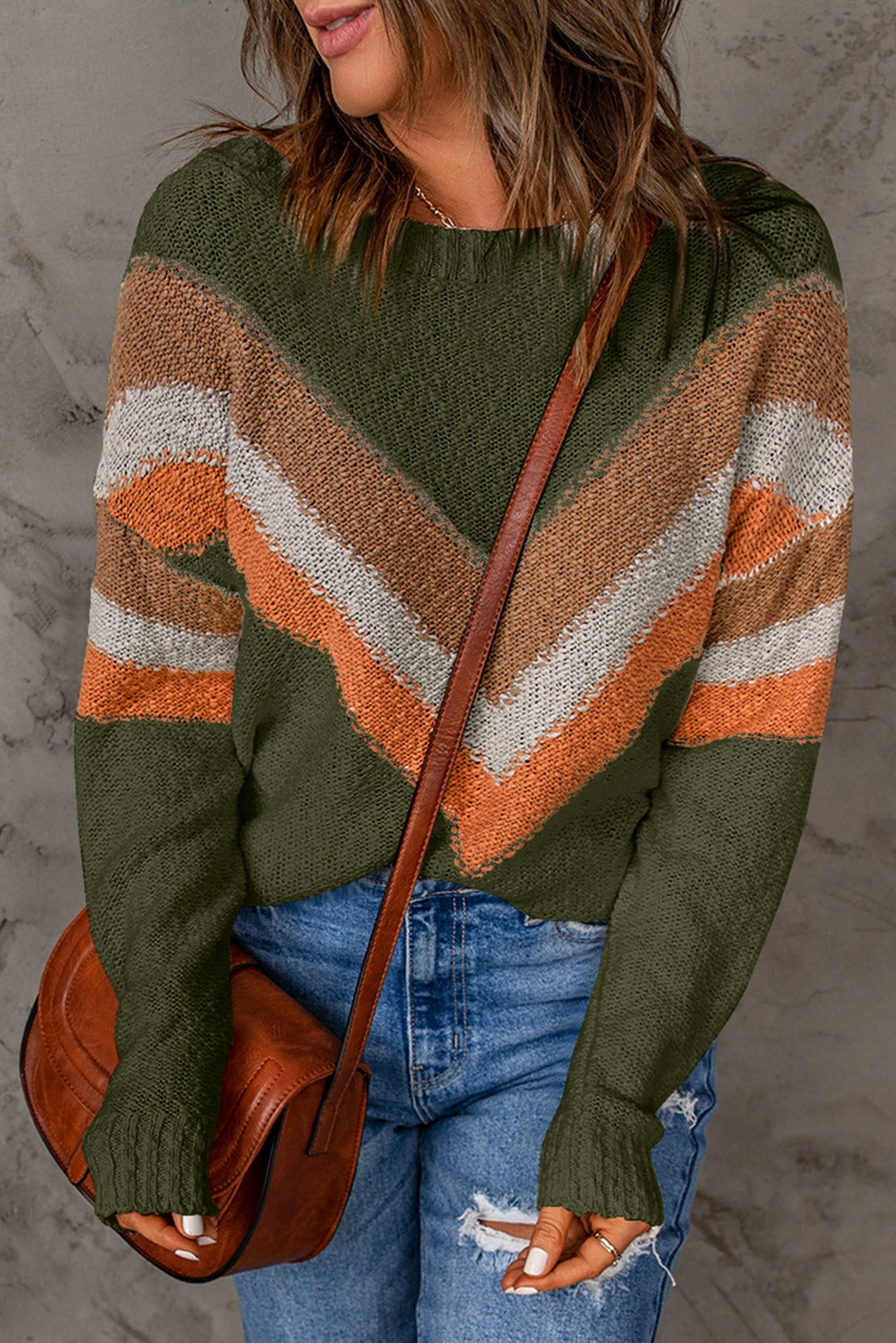 Striped Drop Shoulder Sweater