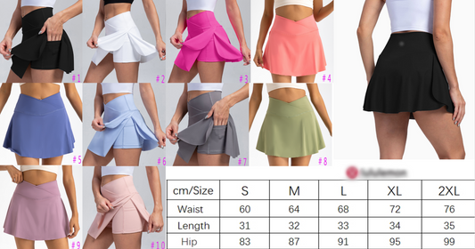 Women's High Waist Yoga Short Skirt