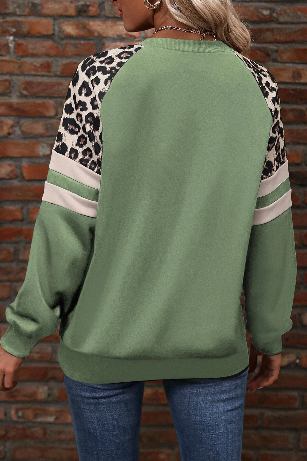 Leopard Colorblock Sweatshirt