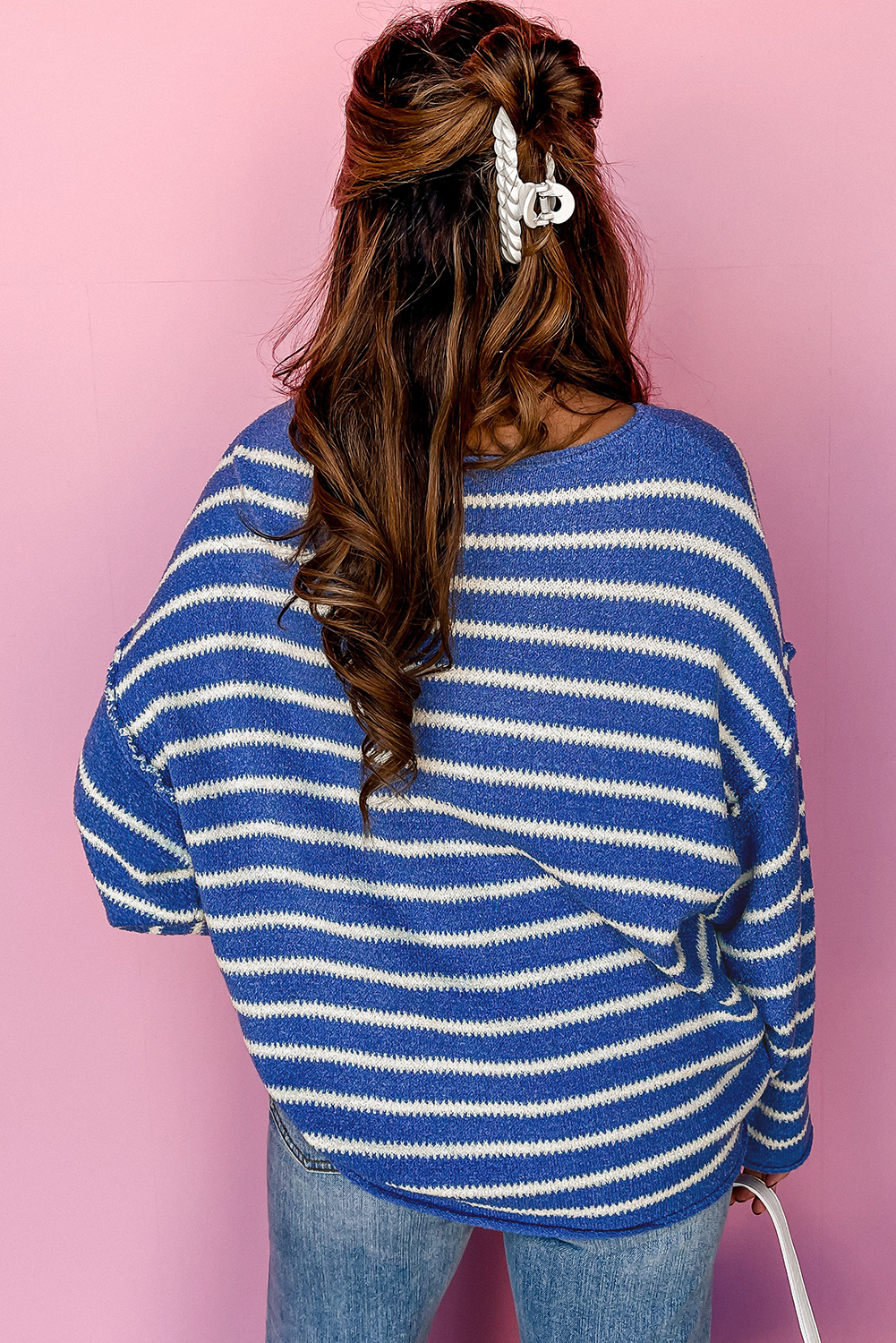 Stripe Drop Shoulder Sweater