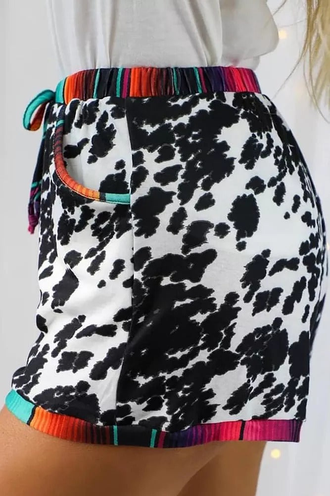 Drawstring Printed Shorts