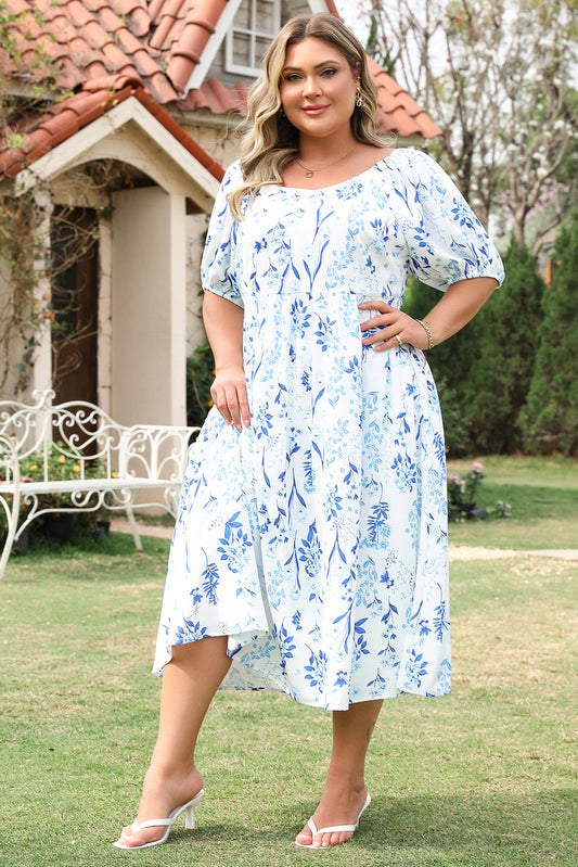 Plus Size Floral Midi Dress