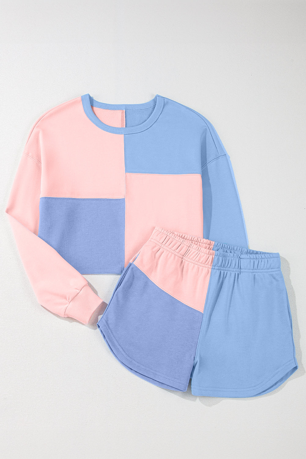 Colorblock Patchwork 2-piece Set