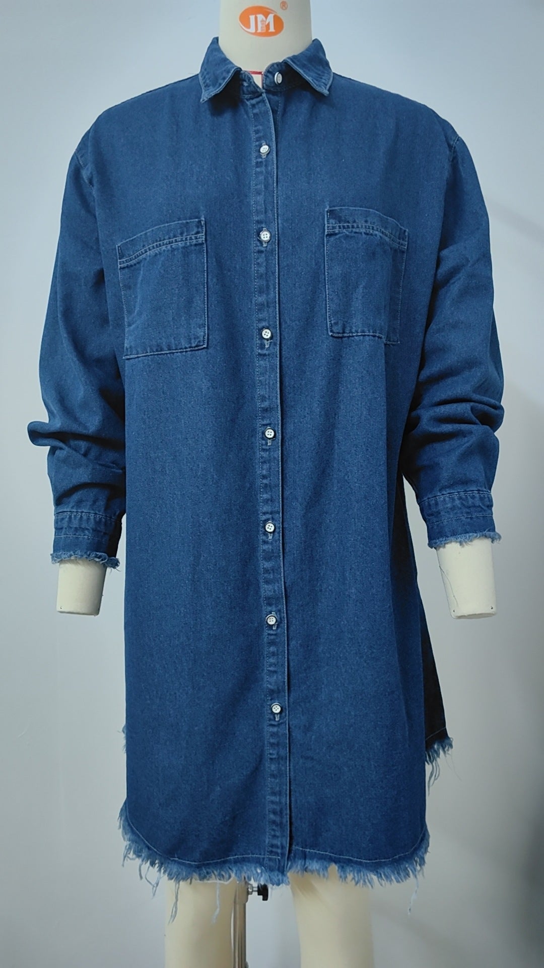 Oversized Denim Shirt Dress