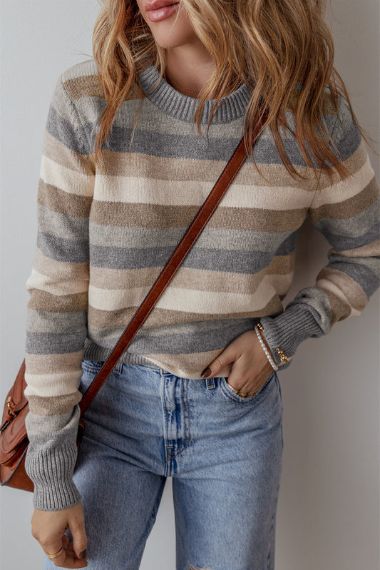 Stripe Color Block Sweater