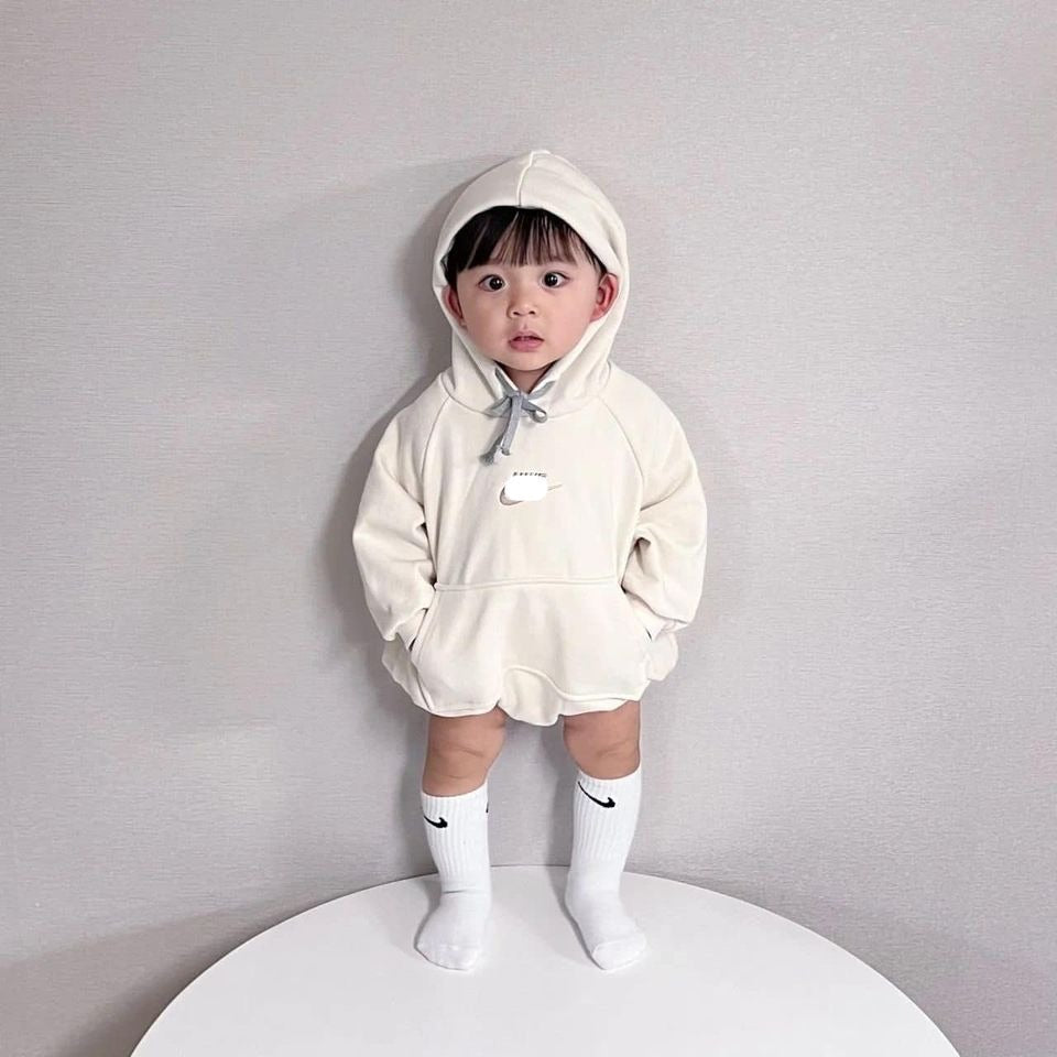 Kid's hooded jumpsuit