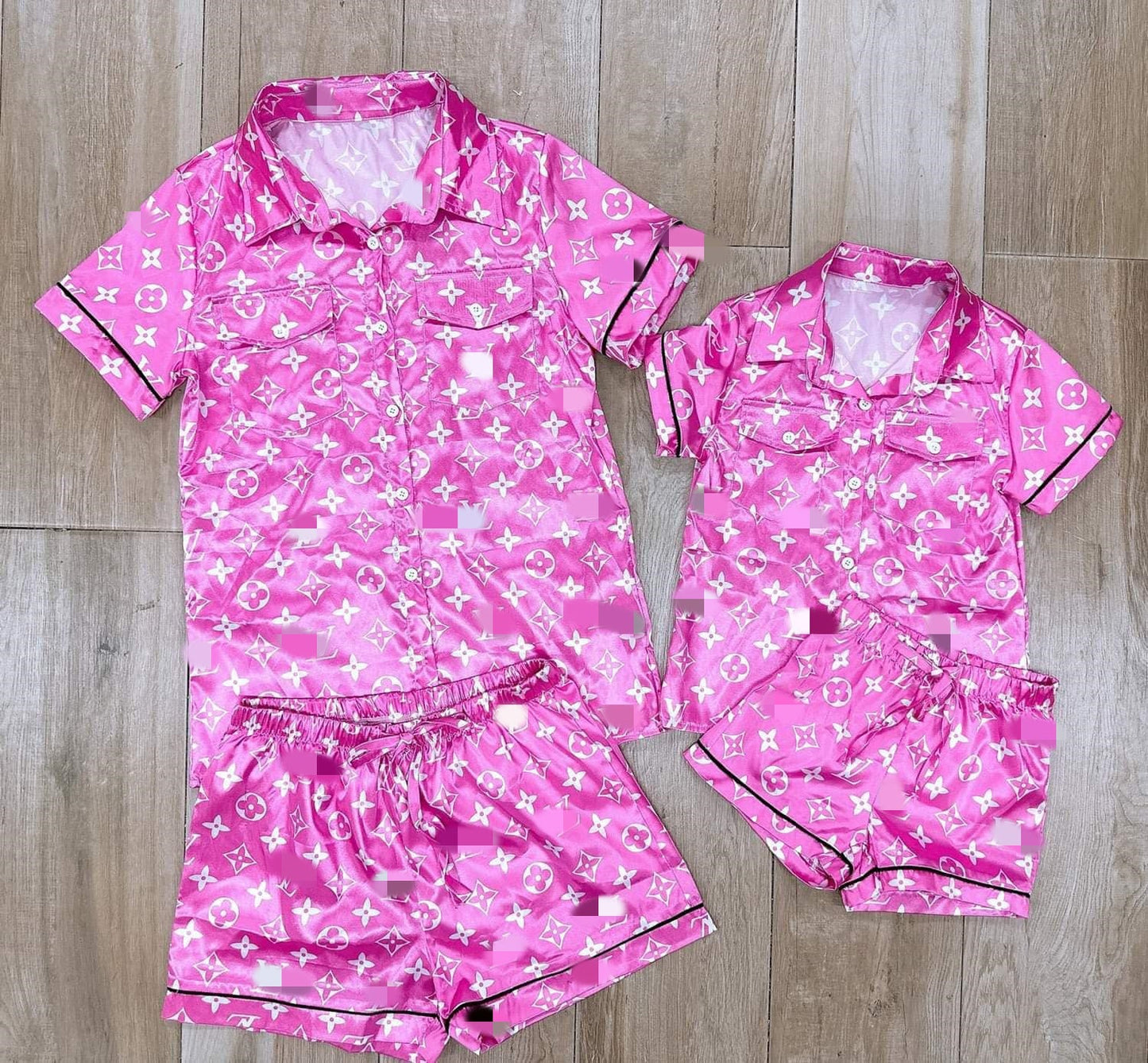 Parent-child Satin Pajamas