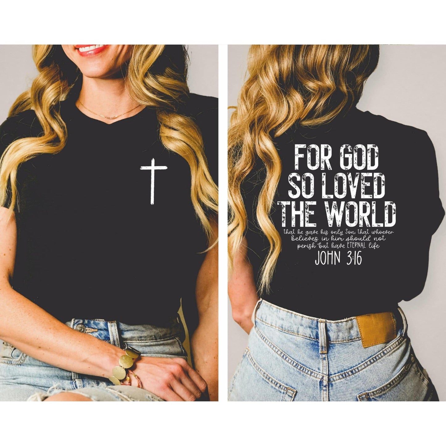 For God so loved the world - With Pocket Accent  Graphic Tee