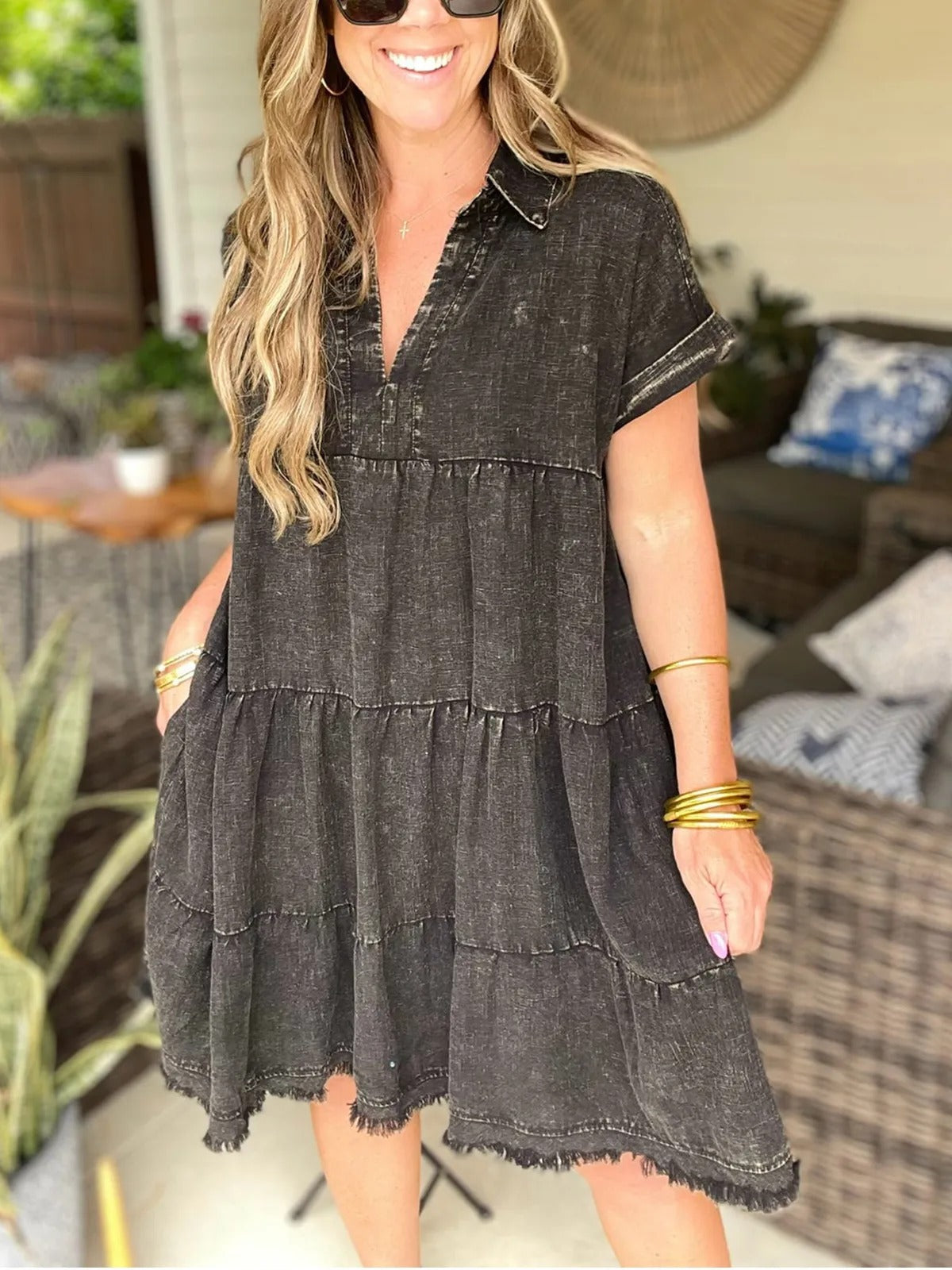 Vintage Washed Denim Dress