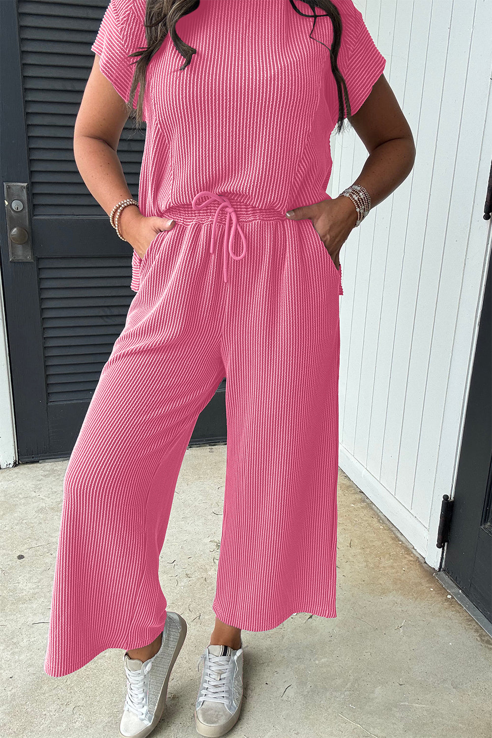 Corded Knit 2-piece Set