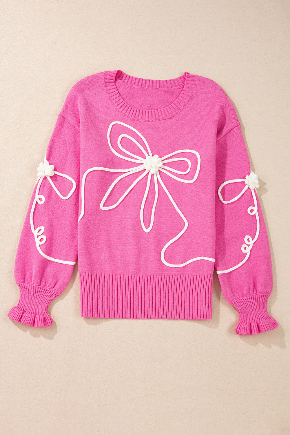 Corded Flower Bow Sweater
