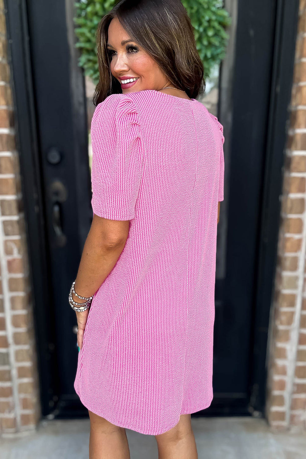 Corded Knit Mini Dress