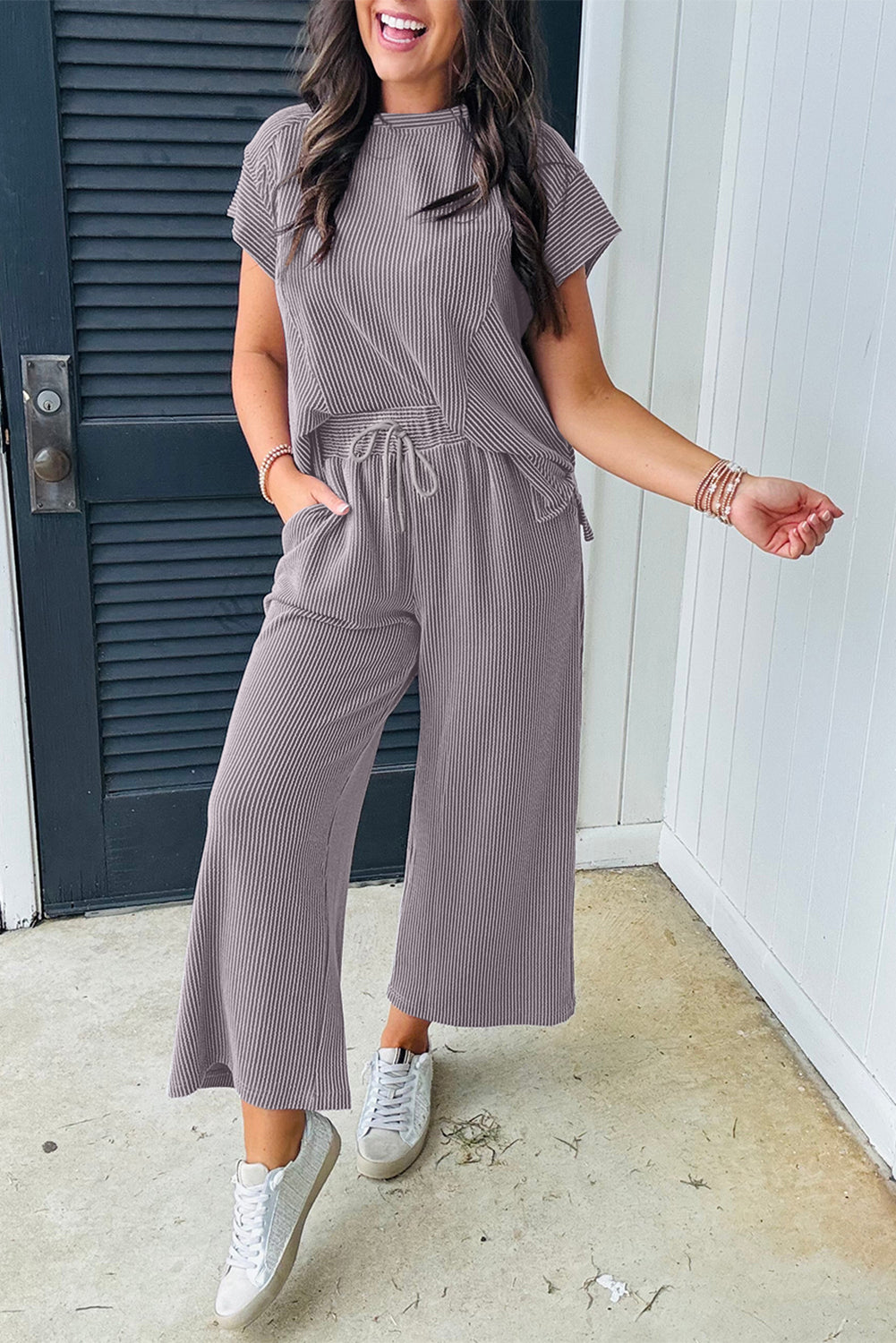 Corded Knit 2-piece Set