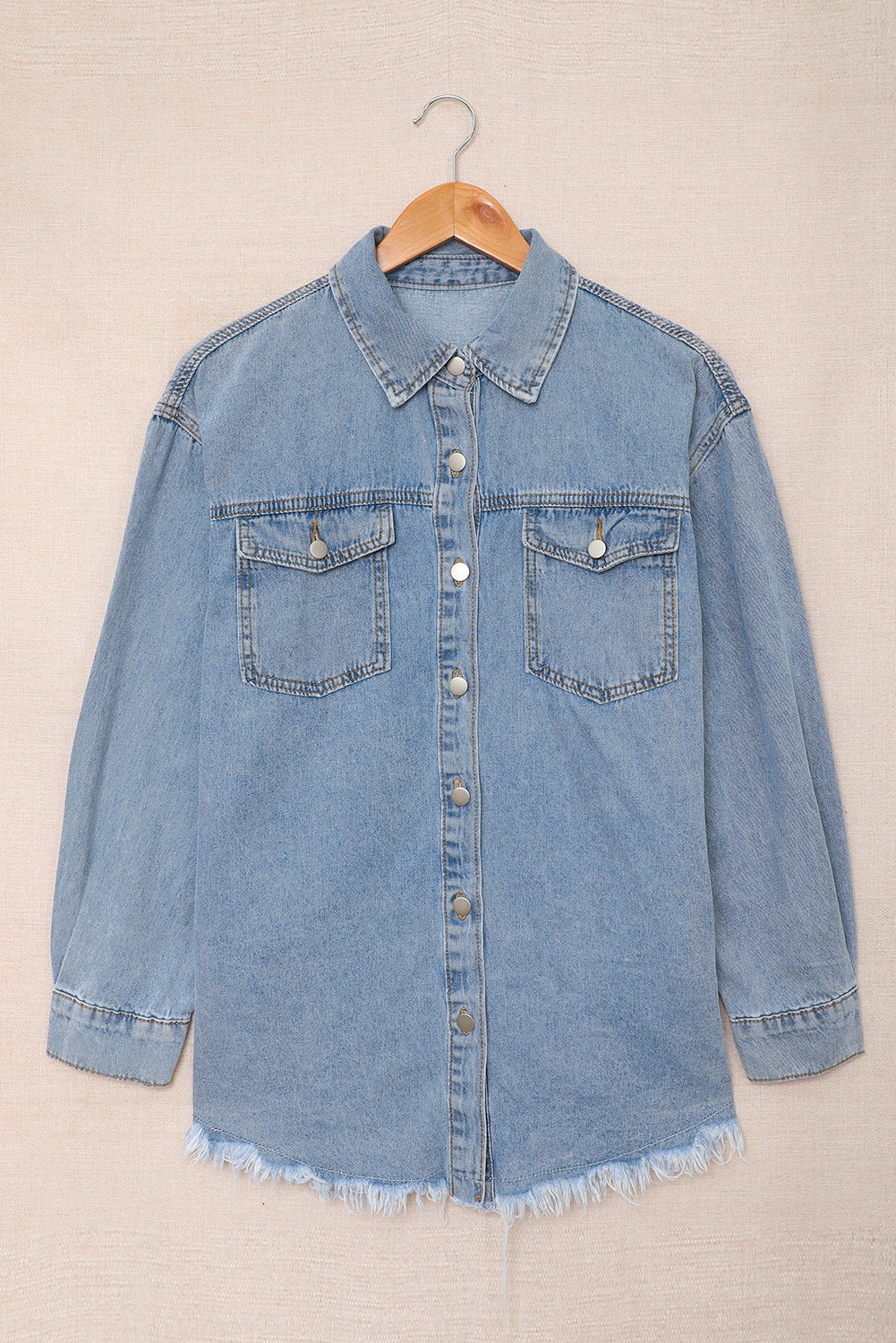 Raw Hem Denim Jacket