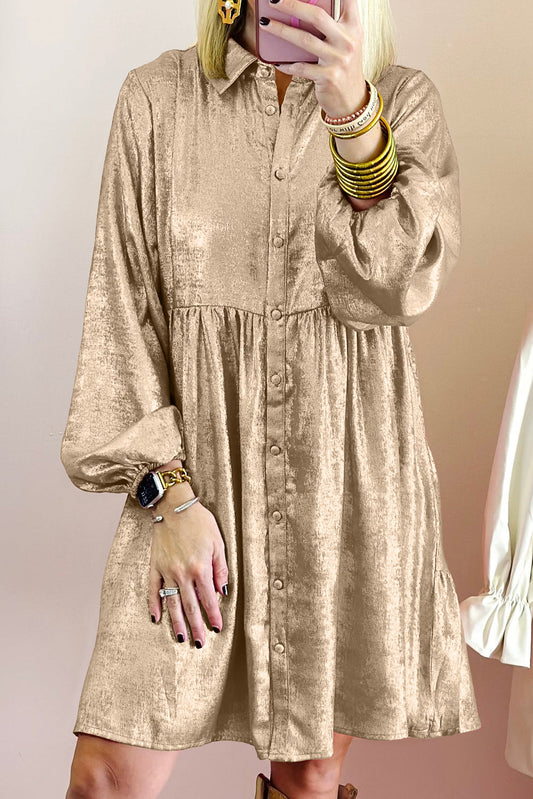 Retro Metallic Mini Dress