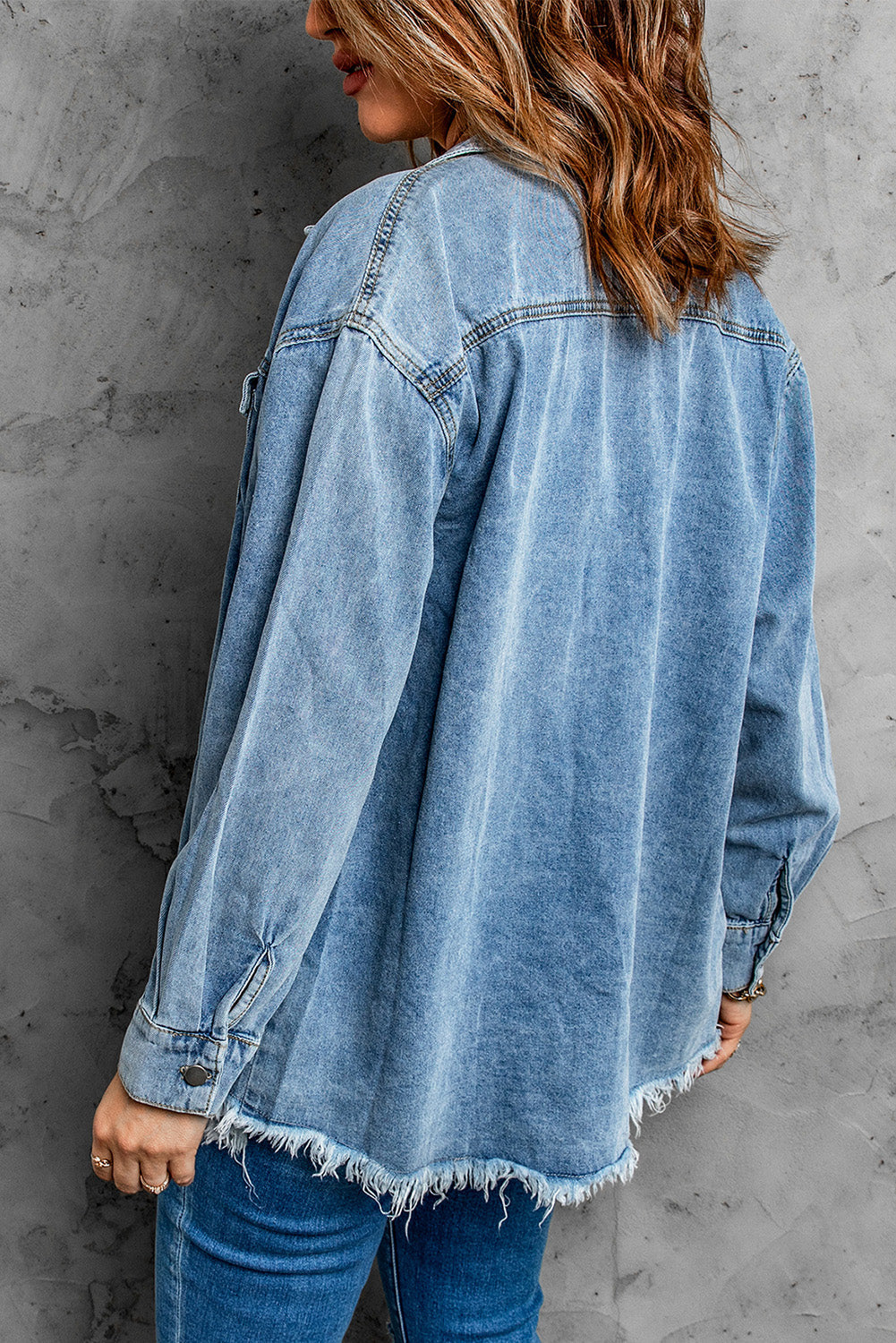 Raw Hem Denim Jacket