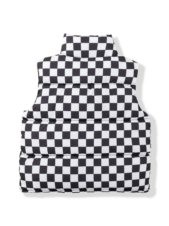 Kids checkered puff vest