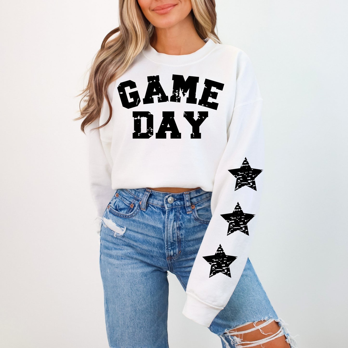 Game Day White Crewneck