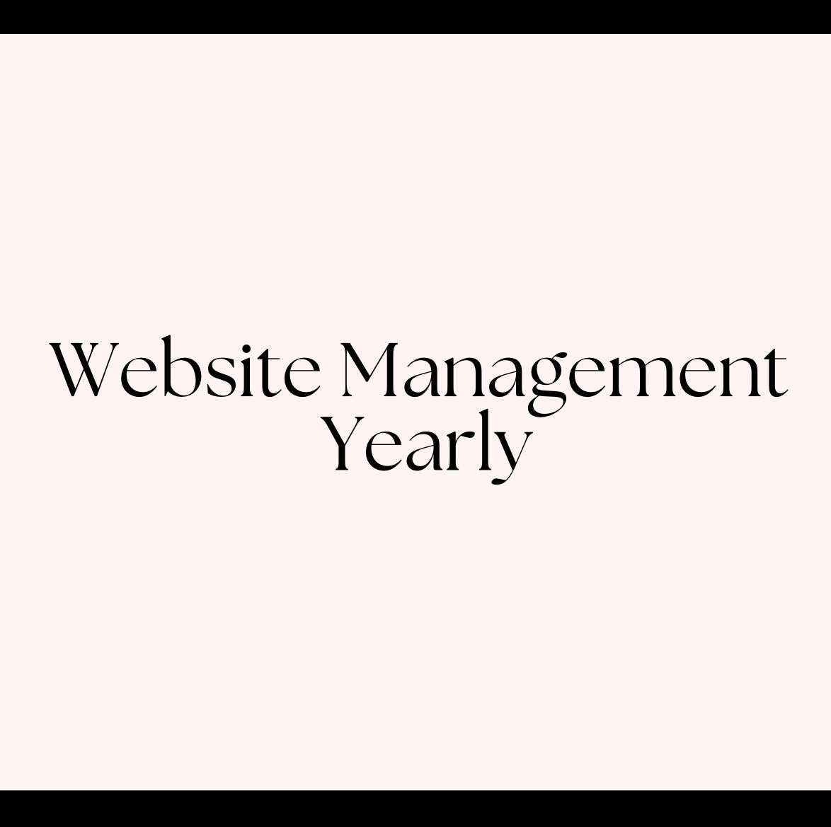 Website Management Yearly