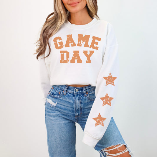 Game Day White Crewneck