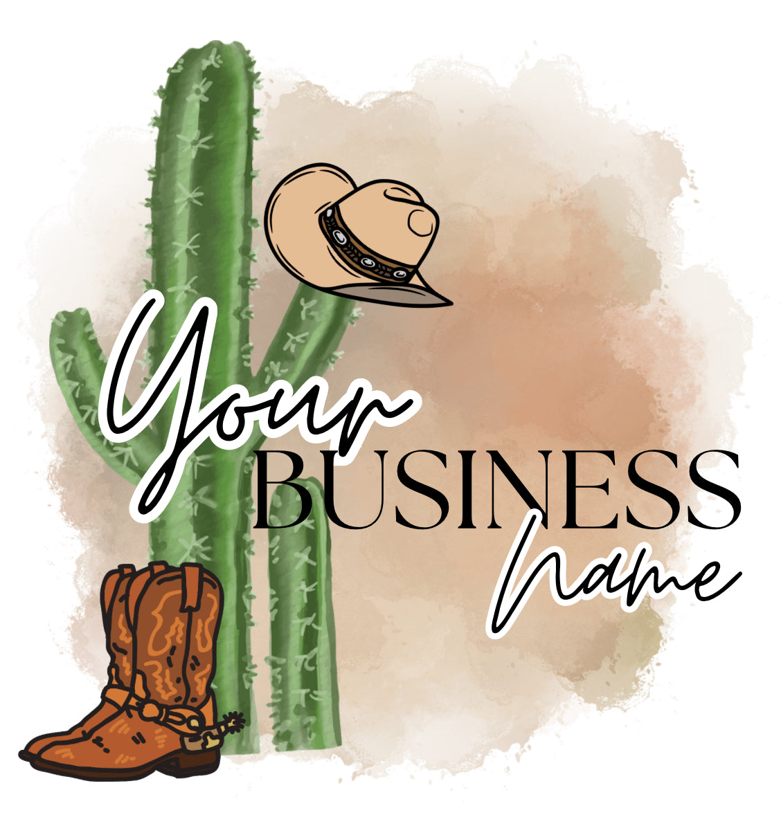 Pre made cactus boot logo