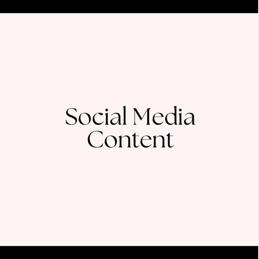 Social Media Content -Monthly