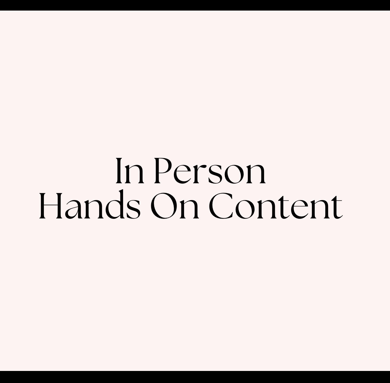 In-Person - Content Creation   (Can Travel)