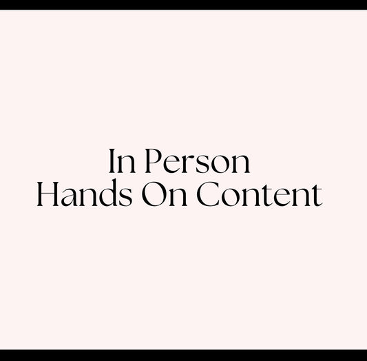 In-Person Hands-On Content Creation   (Can Travel)