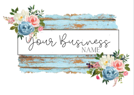 Premade Vintage Floral Logo