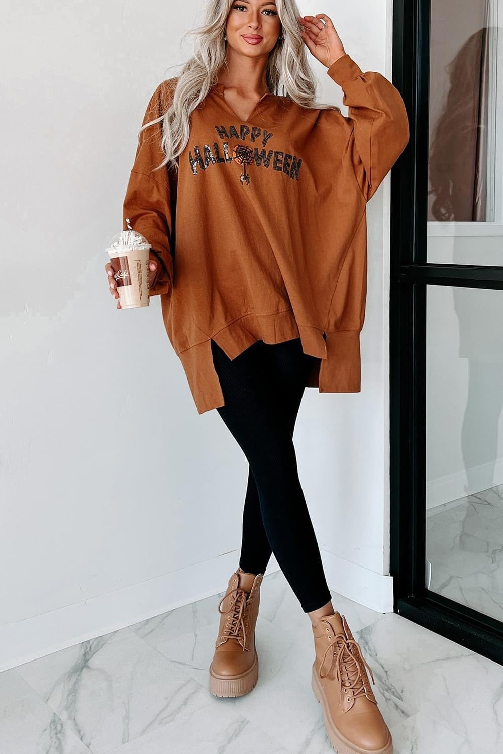 Halloween sequin oversized top