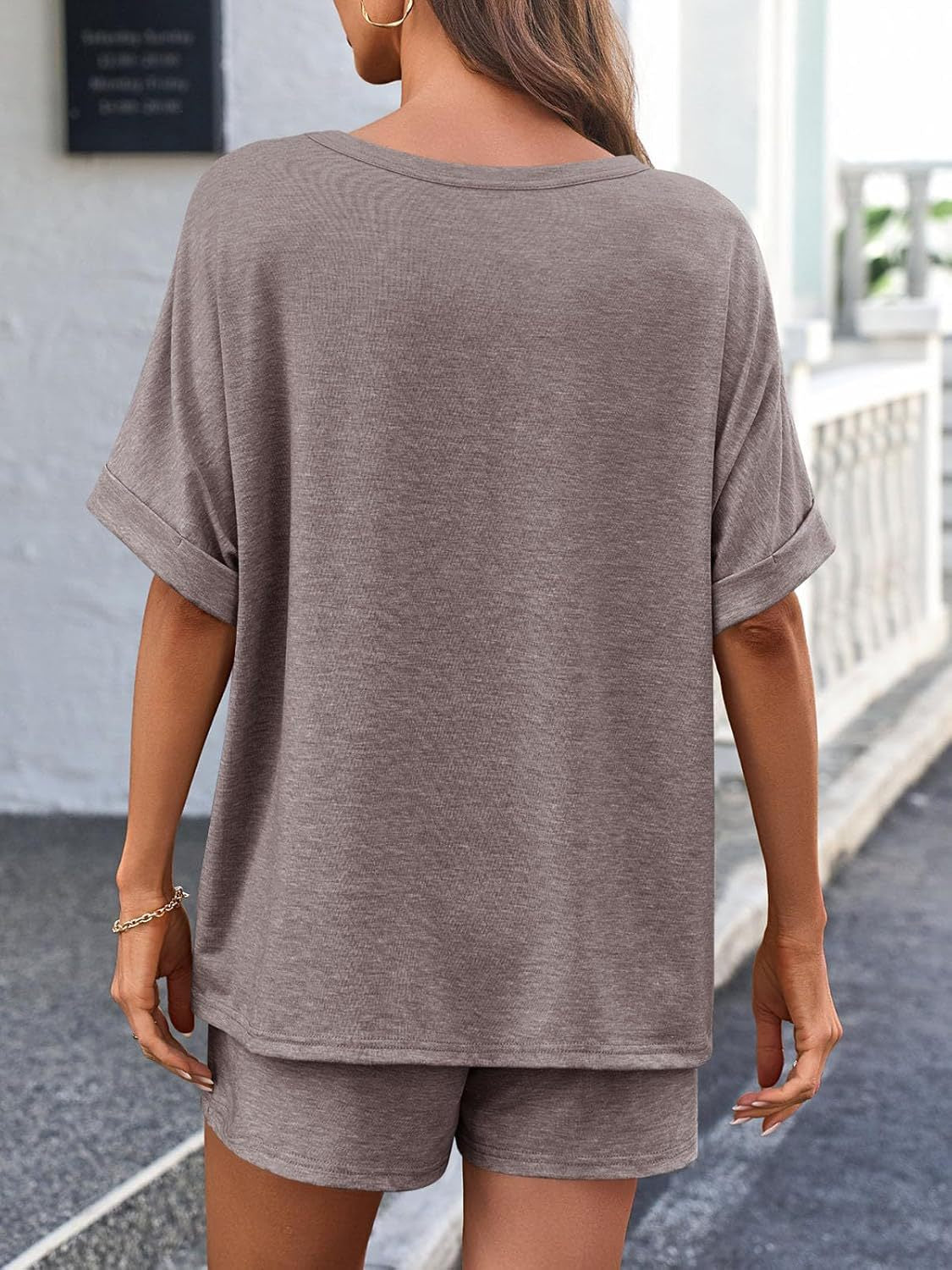 Cozy T-shirt + Drawstring Shorts Set