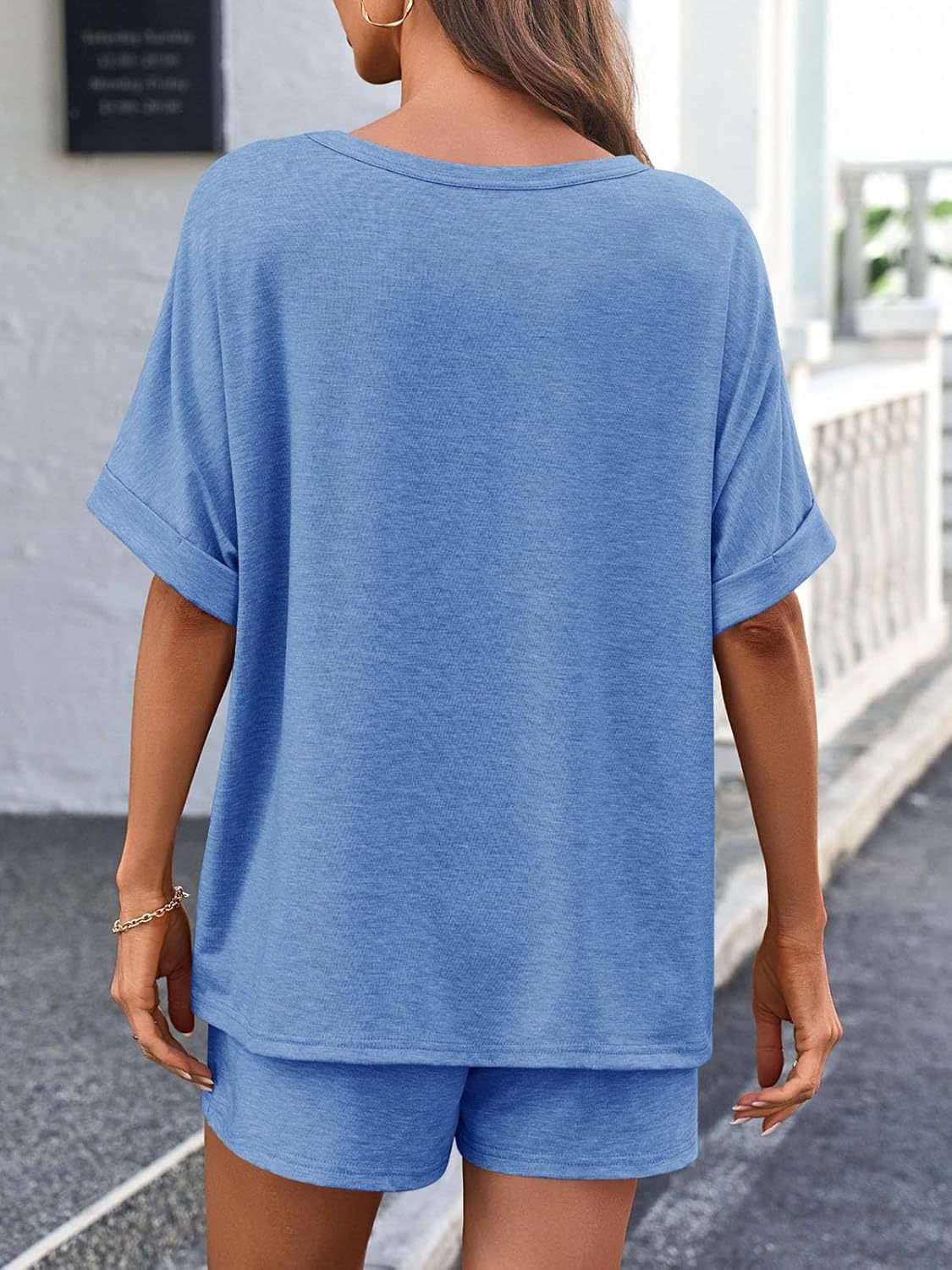 Cozy T-shirt + Drawstring Shorts Set