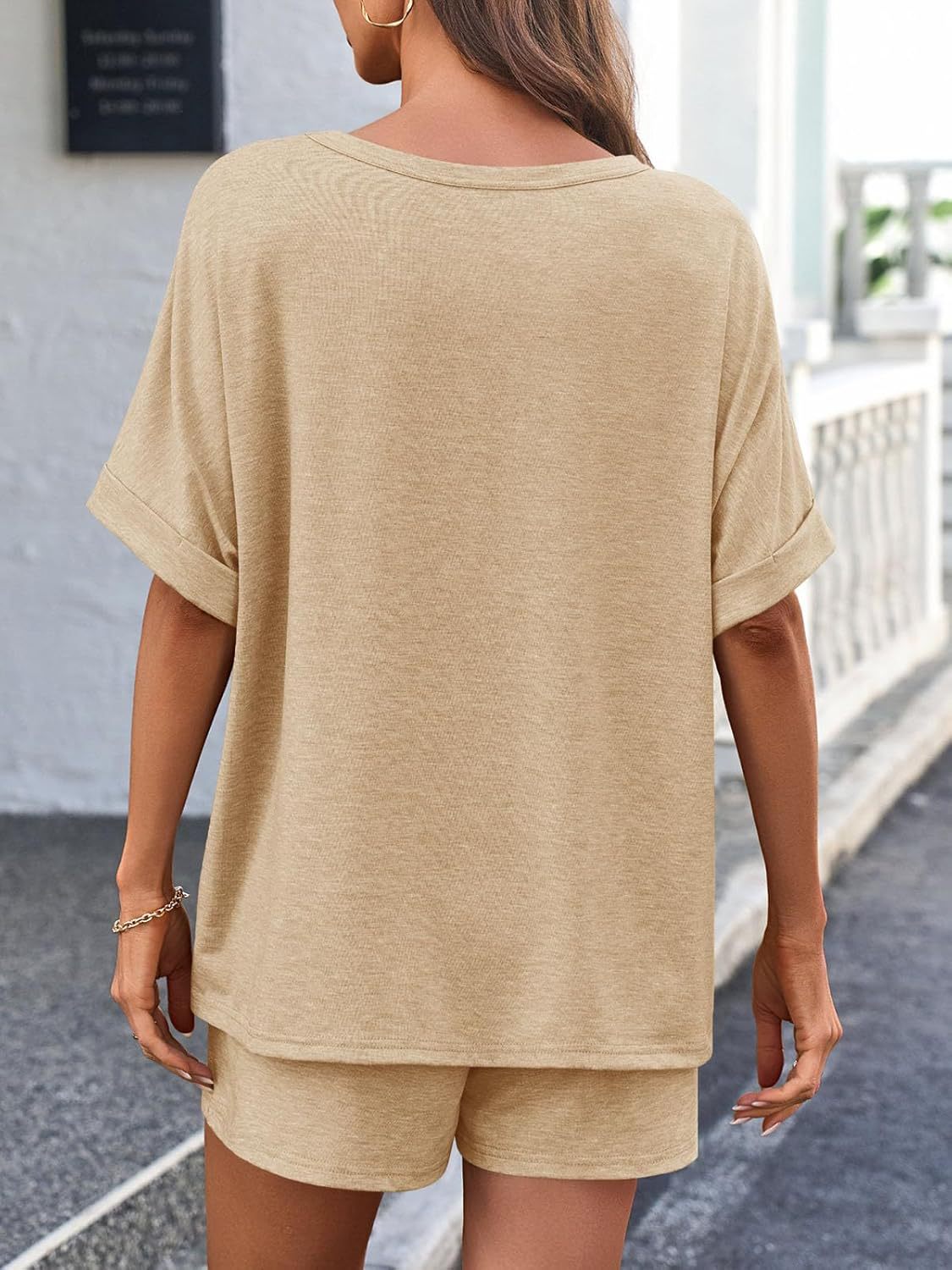 Cozy T-shirt + Drawstring Shorts Set