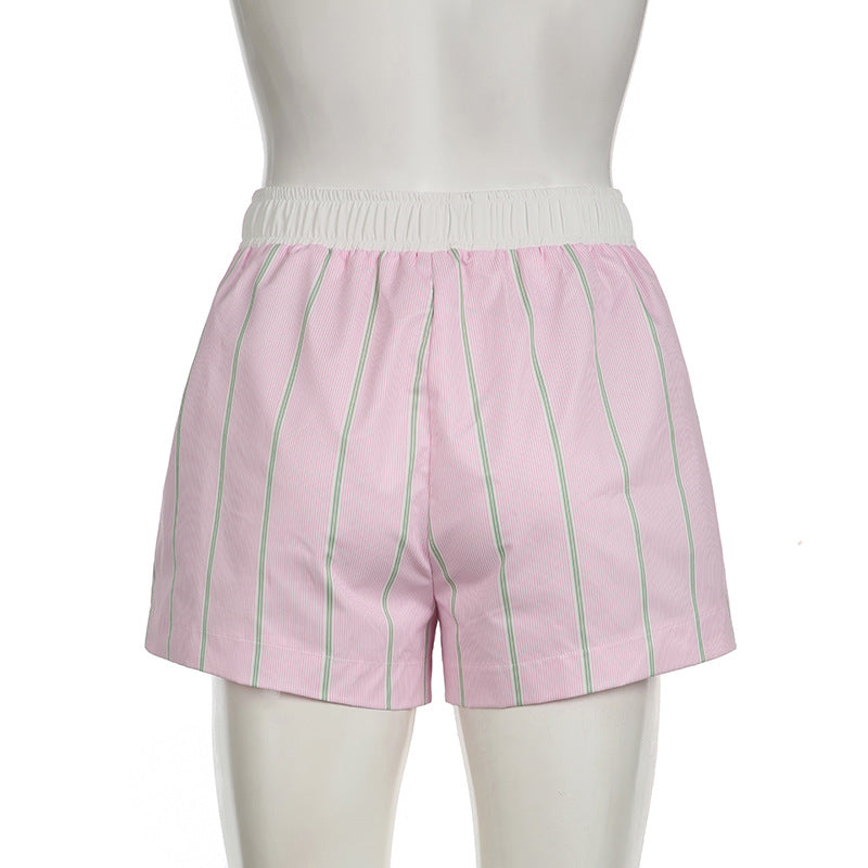High Waist Button Shorts
