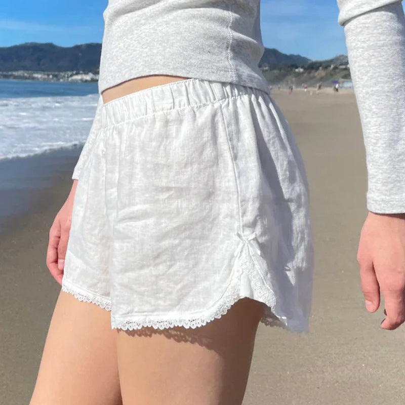 High Waist Button Shorts